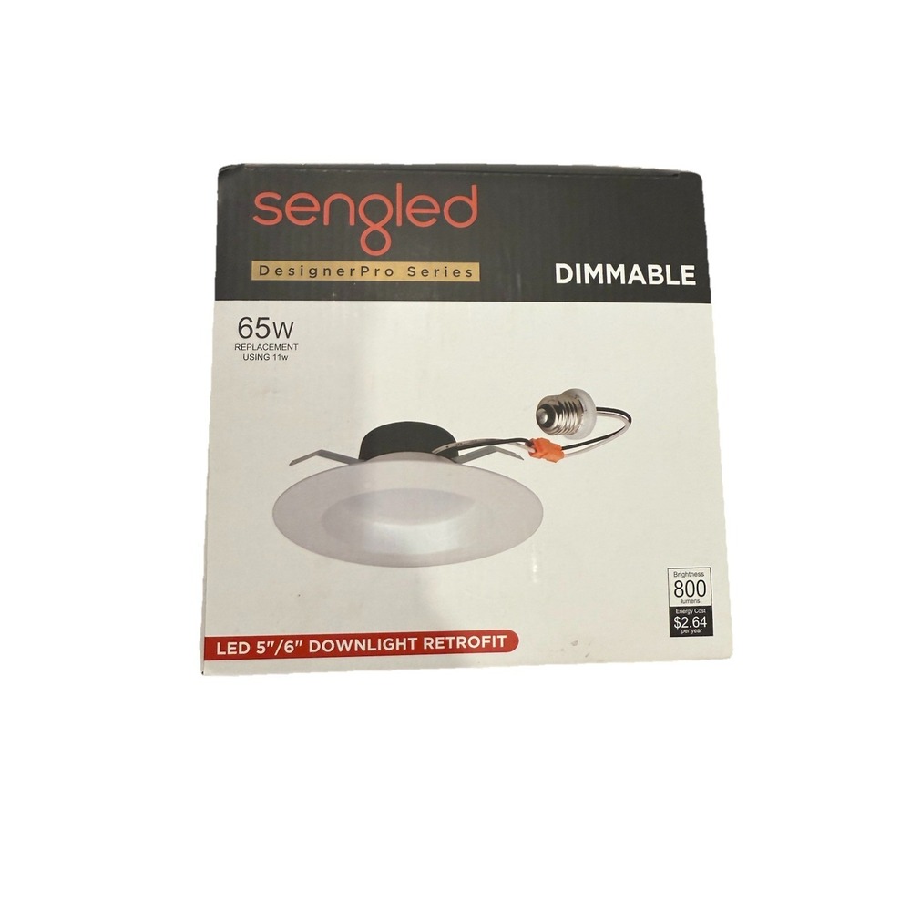 SENGLED 65W LED 5"/6" DOWNLIGHT RETROFIT DIMMABLE, 120V, 800 Lumens Home Light - Picture 2 of 3